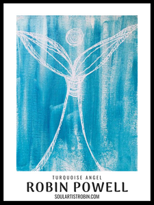 Turquoise Healer Angel - Giclée Quality Poster
