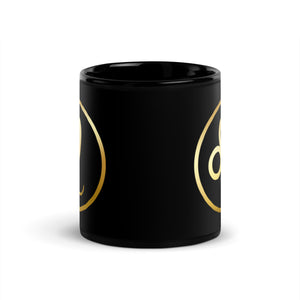 LEO Black Glossy Mug