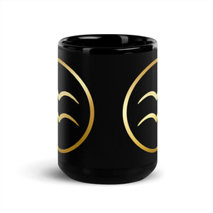 AQUARIUS Black Glossy Mug